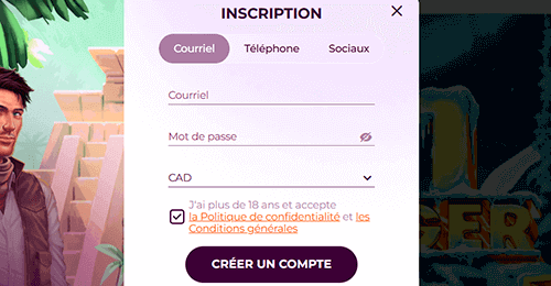 Inscrivez-vous pour un compte