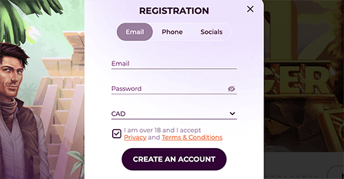 Sign up for an account Sign up for an account