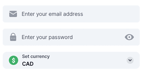 Register an account Register an account