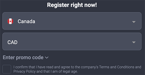 Complete the registration form Complete the registration form