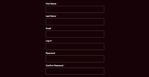 Fill out the signup form Fill out the signup form
