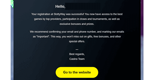 Confirmation Slottyway