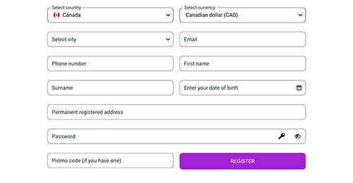 Click the “Registration” button Click the “Registration” button