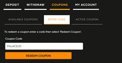 Activate the no deposit bonus