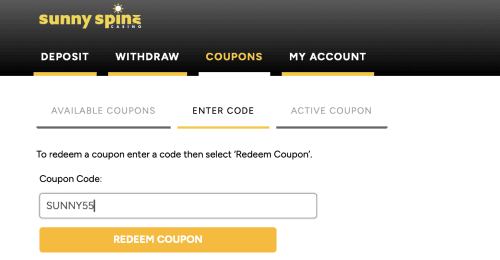 Redeem the promo code